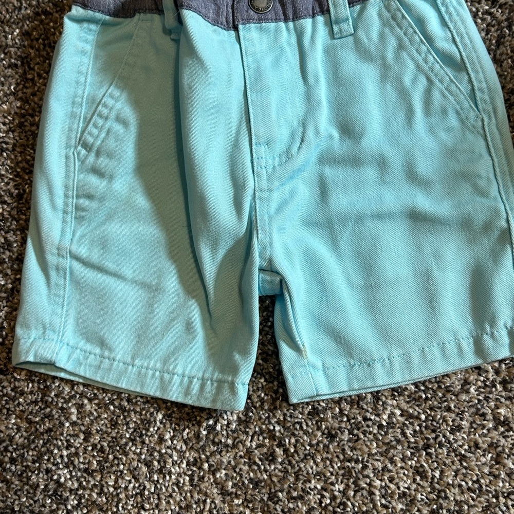 Nautica Toddler Light Blue and Gray Shorts